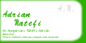 adrian matefi business card